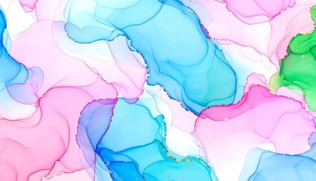 Abstract multicolored fluid art