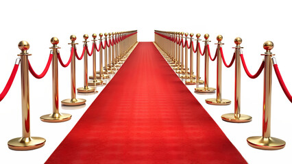 red carpet on a white background