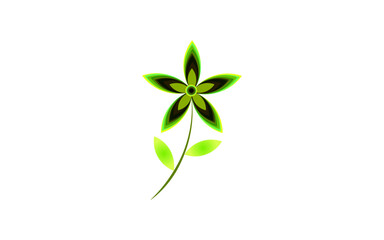 Abreact green leaf  floral vector design