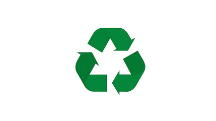 Green recycling symbol with arrows in a circular motion image