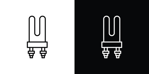 Obraz premium Heating element icon, outline vector sign, logo design download