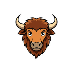 Creative Bison Head Vector Style