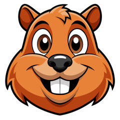 Creative Beaver Head Vector Style