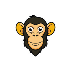 Creative Chimpanzee Head Vector Style