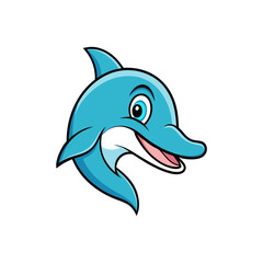 Creative Dolphin Head Vector Style