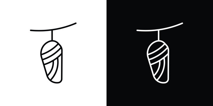 Cocoon icon, outline vector sign, logo design download