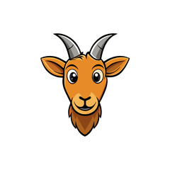Creative Goat Head Vector Style