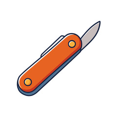 Creative Pocket Knife Vector Style