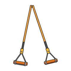 TRX Suspension Trainer Vector Style on White