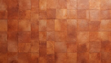 Rustic terracotta tiles create warm, textured surface ideal for flooring or wall decor. Square tiles showcase natural, earthy brown hue with subtle variations in shade and slightly rough finish.