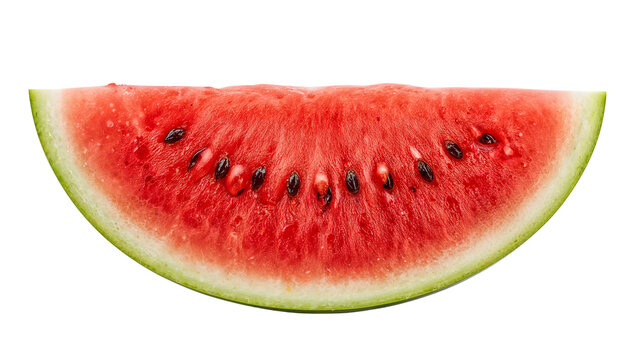 Fresh juicy watermelon slice with seeds isolated on the transparent background for summer food and healthy eating concepts - Powered by Adobe