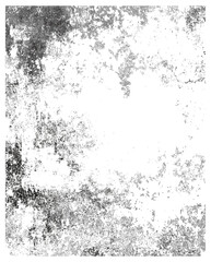Grainy grunge overlay texture with distressed concrete, stone, dirt, and dust effects. Abstract vintage surface, black noise, halftone ink pattern, retro rough wall art, decorative grey background