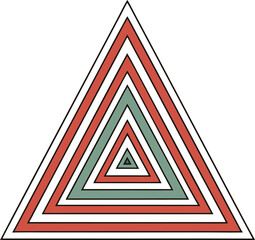 Layered Triangle Border with Alternating Colors and Sharp Edges