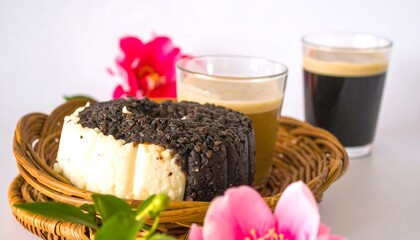 Dessert and coffee, a lighthearted scene