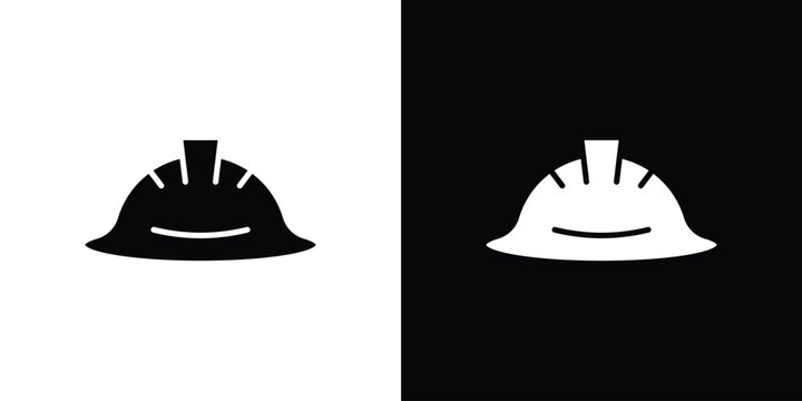 Safety helmet icon, glyph style icon for web site or mobile app