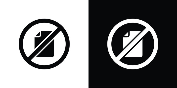 Paperless icon, glyph style icon for web site or mobile app