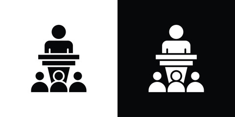 Lecture icon, glyph style icon for web site or mobile app