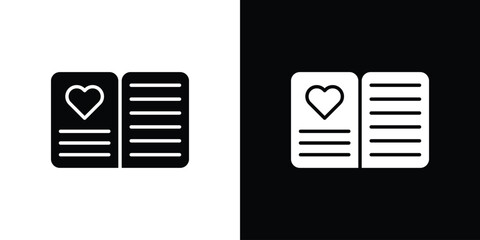 Obraz premium Guests book icon, glyph style icon for web site or mobile app