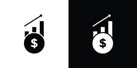 Fiscal policy icon, glyph style icon for web site or mobile app
