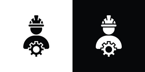 Obraz premium Civil Engineer icon, glyph style icon for web site or mobile app