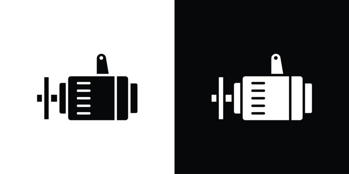 Car alternator icon, glyph style icon for web site or mobile app