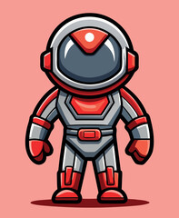 Obraz premium Pixel Art Astronaut: Retro Spaceman Illustration