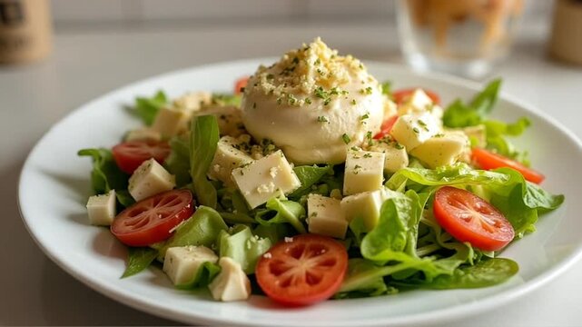 Fresh Waldorf salad with apples and walnuts