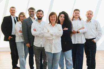 Fototapeta premium Business team smiling with confidence and crossed arms