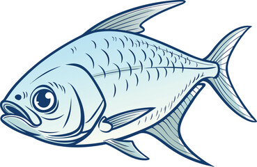 Fototapeta premium fish on a white background