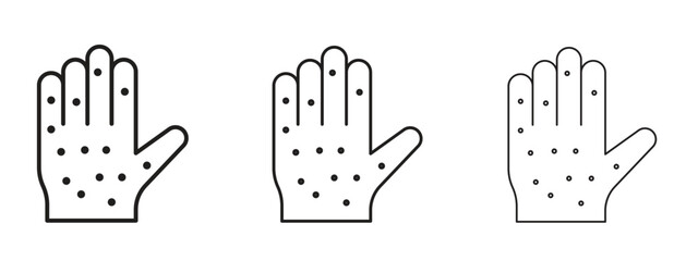 Rash hand icon. Hand drawn minimalism style vector illustration