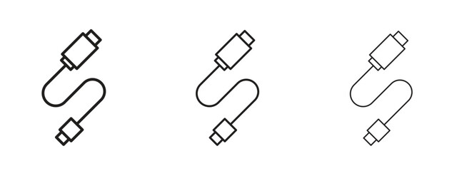 Phone cable icon. Hand drawn minimalism style vector illustration