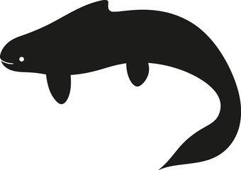 Naklejka premium Vector art of stylized whale illustration against a light background perfect for marine life education and conservation projects
