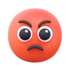 angry emoji 3d illustration