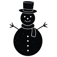 christmas snowman with hat