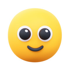 happy smiley face emoji 3d illustration