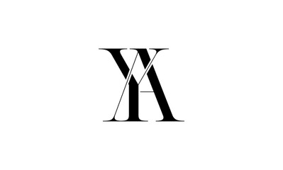 AY initial letters, monogram logo