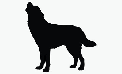 dog silhouette vector, sitting dog shape, black pet outline, simple canine graphic, loyal animal icon