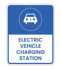 Electric Vehicle Charging Station Sign