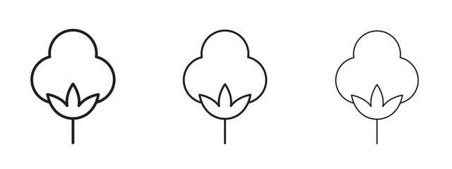 Cotton icon. Hand drawn minimalism style vector illustration