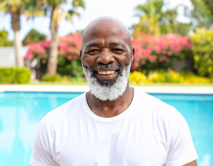 portrait of a senior man smiling
