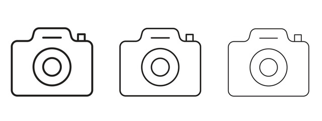 Camera icon. Hand drawn minimalism style vector illustration