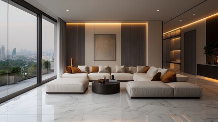 Luxury modern living room interior