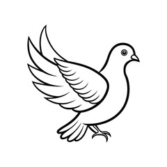 Obraz premium dove of peace vector illustration