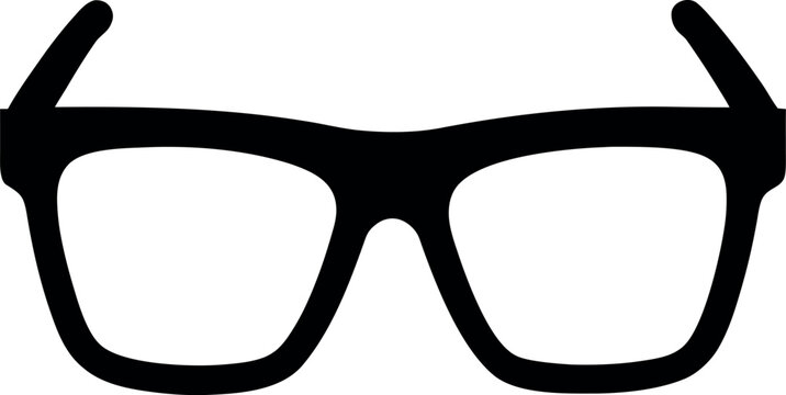 Eyeglasses optical frame fashion style geek nerd glasses silhouette vector illustration