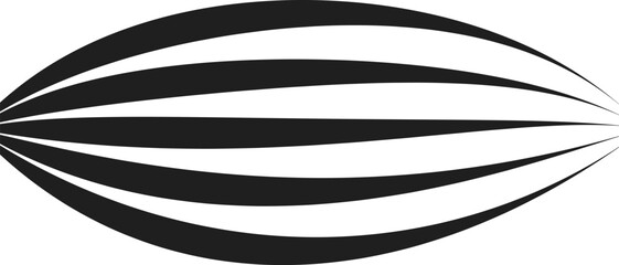 simple hand drawn thin to thick curve line design vector.