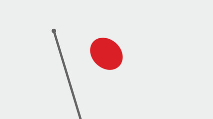  Minimalist graphic with gray diagonal line and red oval on white backdrop, symbolizing contrast, balance, and modern design