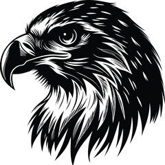 Eagle head tattoo vector, logo
