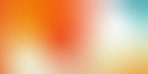 Abstract Grainy Gradient Background in Orange, Red, grey white, and Blue.