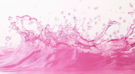 Pink liquid splash against white background (5)