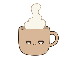 vector cup of coffee with milk